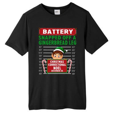 Elf Snapped Off A Gingerbread Leg North Pole Correctional Tall Fusion ChromaSoft Performance T-Shirt