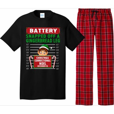 Elf Snapped Off A Gingerbread Leg North Pole Correctional Pajama Set