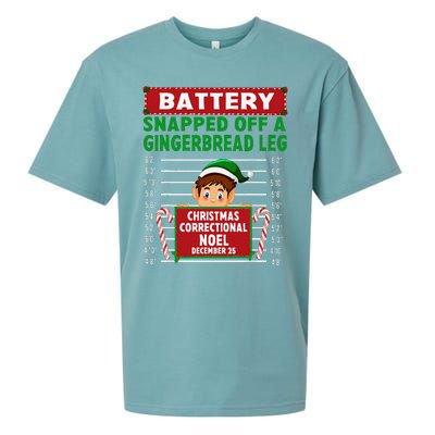 Elf Snapped Off A Gingerbread Leg North Pole Correctional Sueded Cloud Jersey T-Shirt