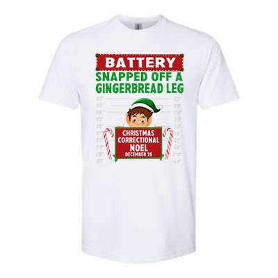 Elf Snapped Off A Gingerbread Leg North Pole Correctional Softstyle CVC T-Shirt