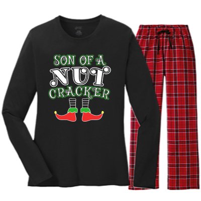 Elf Son Of A Nutcracker Women's Long Sleeve Flannel Pajama Set 