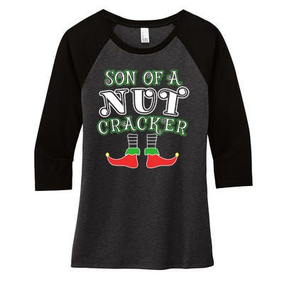 Elf Son Of A Nutcracker Women's Tri-Blend 3/4-Sleeve Raglan Shirt