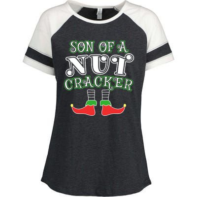 Elf Son Of A Nutcracker Enza Ladies Jersey Colorblock Tee