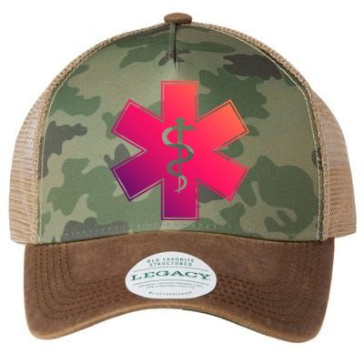 Emt Star Of Life Ems First Responder Emts Gift Legacy Tie Dye Trucker Hat