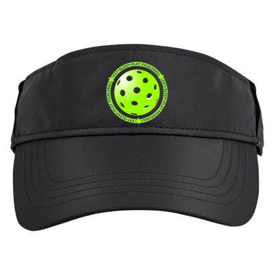 Eat Sleep Pickleball Circle | Fun Pickleball | Green Pickleball Adult Drive Performance Visor