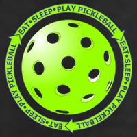 Eat Sleep Pickleball Circle | Fun Pickleball | Green Pickleball Adult Drive Performance Visor