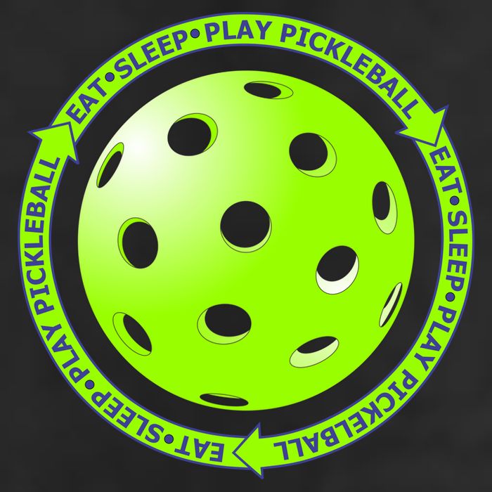 Eat Sleep Pickleball Circle | Fun Pickleball | Green Pickleball Adult Drive Performance Visor