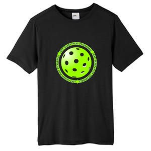 Eat Sleep Pickleball Circle | Fun Pickleball | Green Pickleball Tall Fusion ChromaSoft Performance T-Shirt