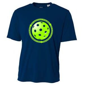 Eat Sleep Pickleball Circle | Fun Pickleball | Green Pickleball Cooling Performance Crew T-Shirt