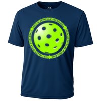 Eat Sleep Pickleball Circle | Fun Pickleball | Green Pickleball Cooling Performance Crew T-Shirt