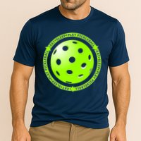 Eat Sleep Pickleball Circle | Fun Pickleball | Green Pickleball Cooling Performance Crew T-Shirt