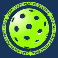 Eat Sleep Pickleball Circle | Fun Pickleball | Green Pickleball Cooling Performance Crew T-Shirt