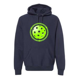 Eat Sleep Pickleball Circle | Fun Pickleball | Green Pickleball Premium Hoodie