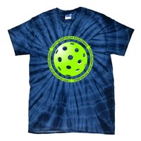 Eat Sleep Pickleball Circle | Fun Pickleball | Green Pickleball Tie-Dye T-Shirt