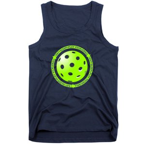 Eat Sleep Pickleball Circle | Fun Pickleball | Green Pickleball Tank Top