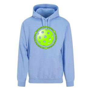 Eat Sleep Pickleball Circle | Fun Pickleball | Green Pickleball Unisex Surf Hoodie