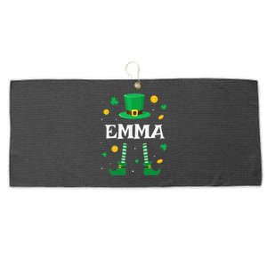 Emma Saint Patrick's Day Leprechaun Costume Emma Large Microfiber Waffle Golf Towel