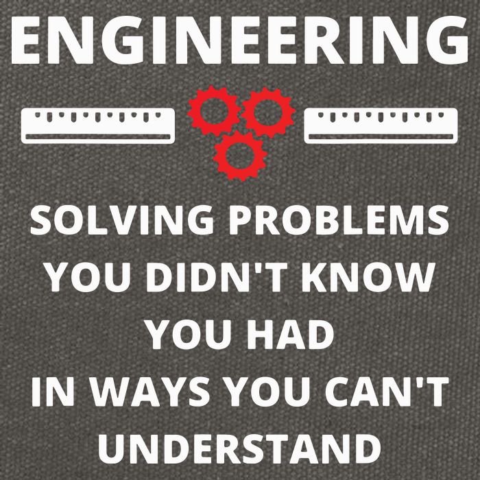 Engineering Solving Problems Funny Sarcastic Engineer Cotton Canvas Backpack