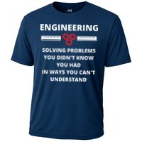 Engineering Solving Problems Funny Sarcastic Engineer Cooling Performance Crew T-Shirt