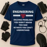 Engineering Solving Problems Funny Sarcastic Engineer Cooling Performance Crew T-Shirt