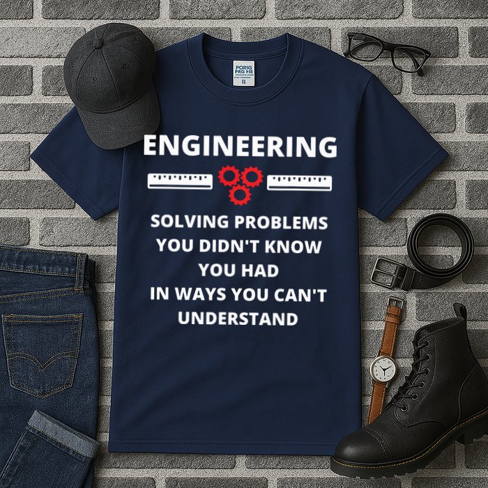 Engineering Solving Problems Funny Sarcastic Engineer Tall T-Shirt