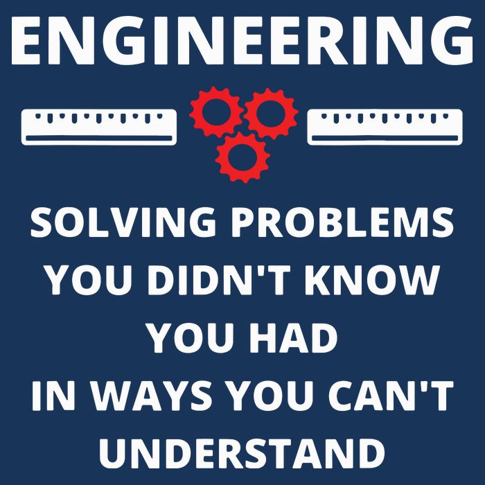 Engineering Solving Problems Funny Sarcastic Engineer Mousepad