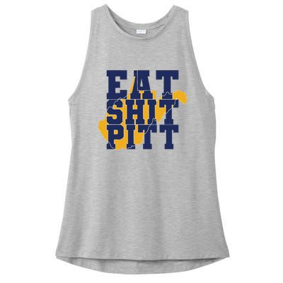 Eat Shit Pitt Ladies PosiCharge Tri-Blend Wicking Tank