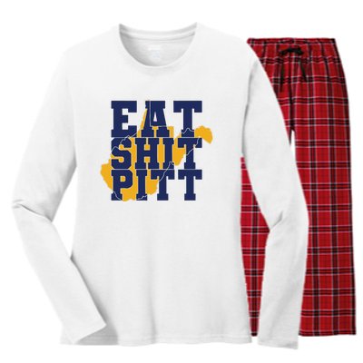 Eat Shit Pitt Women's Long Sleeve Flannel Pajama Set 