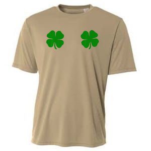 EverThreads Saint Patrick's Day FourLeaf Clover Cooling Performance Crew T-Shirt