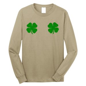 EverThreads Saint Patrick's Day FourLeaf Clover Long Sleeve Shirt