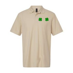 EverThreads Saint Patrick's Day FourLeaf Clover Softstyle Adult Sport Polo