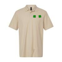 EverThreads Saint Patrick's Day FourLeaf Clover Softstyle Adult Sport Polo