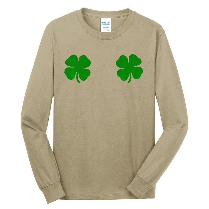 EverThreads Saint Patrick's Day FourLeaf Clover Tall Long Sleeve T-Shirt