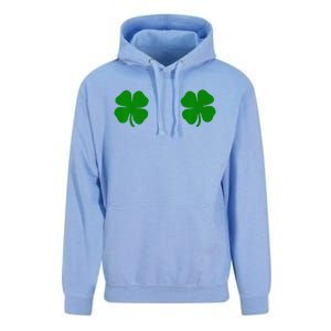 EverThreads Saint Patrick's Day FourLeaf Clover Unisex Surf Hoodie