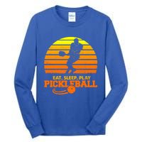 Eat Sleep Play Pickleball! Funny Sports Gift Tall Long Sleeve T-Shirt