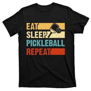 Eat Sleep Pickleball Repeat Funny Player T-Shirt