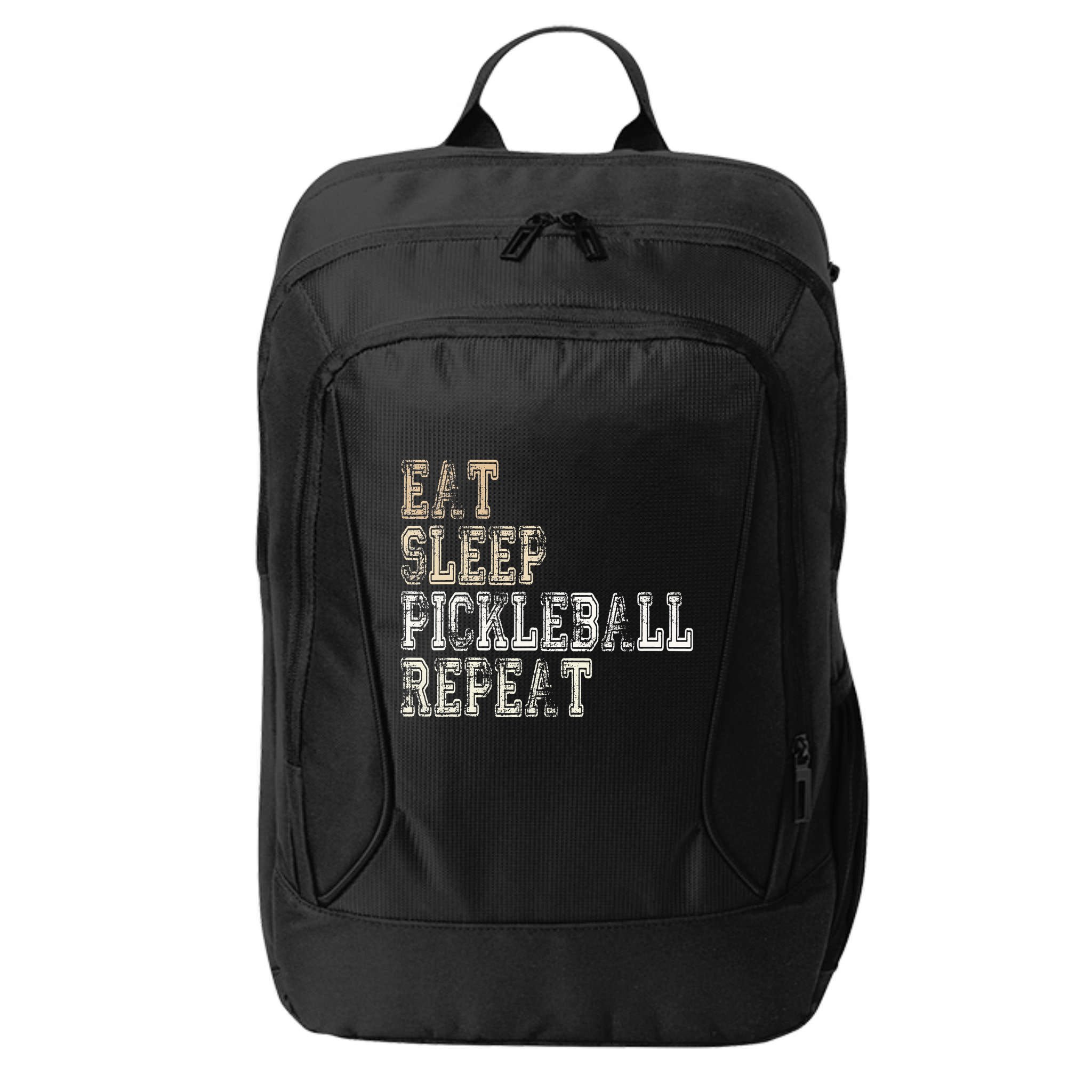 Eat Sleep Pickleball Repeat Saying Pickleball Player City Backpack