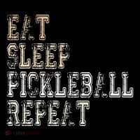 Eat Sleep Pickleball Repeat Saying Pickleball Player 7-Panel Snapback Hat