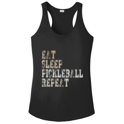 Eat Sleep Pickleball Repeat Saying Pickleball Player Ladies PosiCharge Competitor Racerback Tank