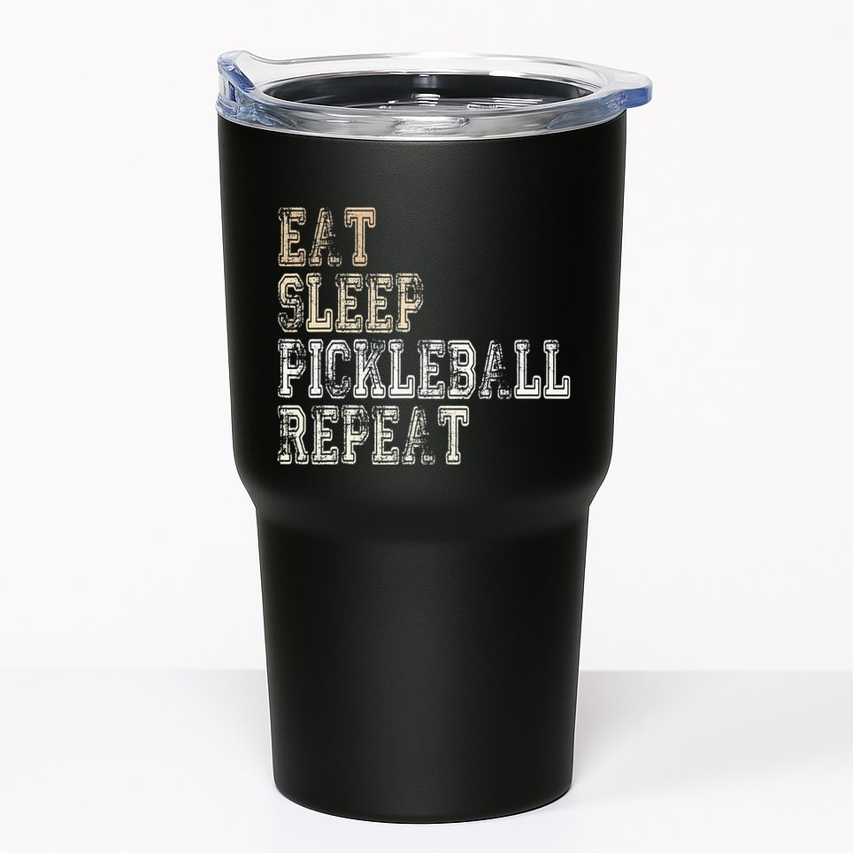 Eat Sleep Pickleball Repeat Saying Pickleball Player Tumbler