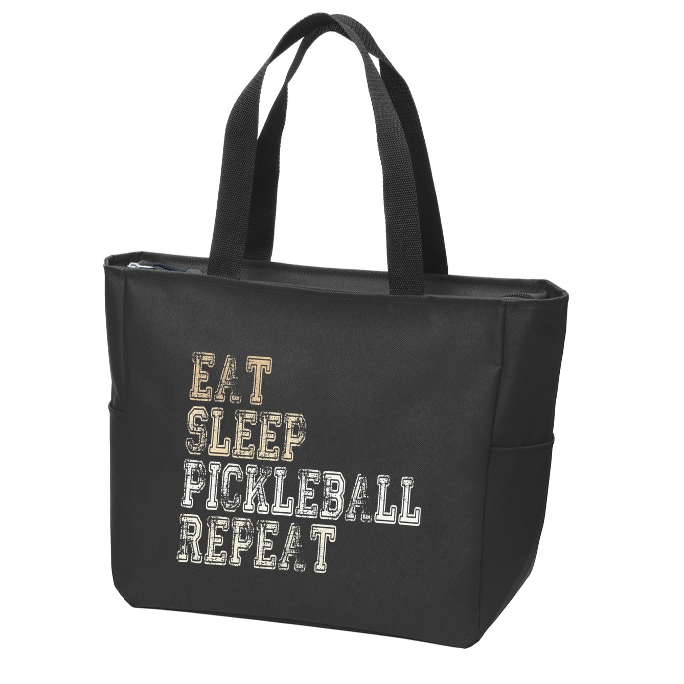 Eat Sleep Pickleball Repeat Saying Pickleball Player Zip Tote Bag