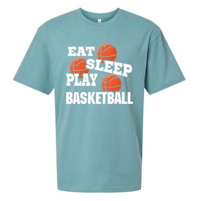 Eat, Sleep, Play basketball! Funny Hoops Sueded Cloud Jersey T-Shirt