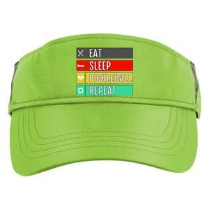 Eat Sleep Pickleball Repeat Funny Pickle Ball Adult Drive Performance Visor