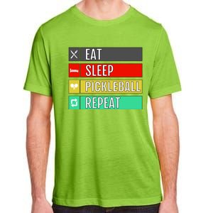 Eat Sleep Pickleball Repeat Funny Pickle Ball Adult ChromaSoft Performance T-Shirt