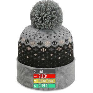 Eat Sleep Pickleball Repeat Funny Pickle Ball The Baniff Cuffed Pom Beanie