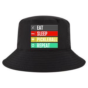 Eat Sleep Pickleball Repeat Funny Pickle Ball Cool Comfort Performance Bucket Hat