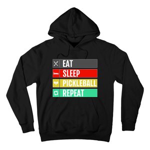 Eat Sleep Pickleball Repeat Funny Pickle Ball Hoodie