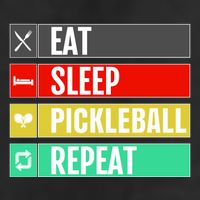 Eat Sleep Pickleball Repeat Funny Pickle Ball Adult Drive Performance Visor