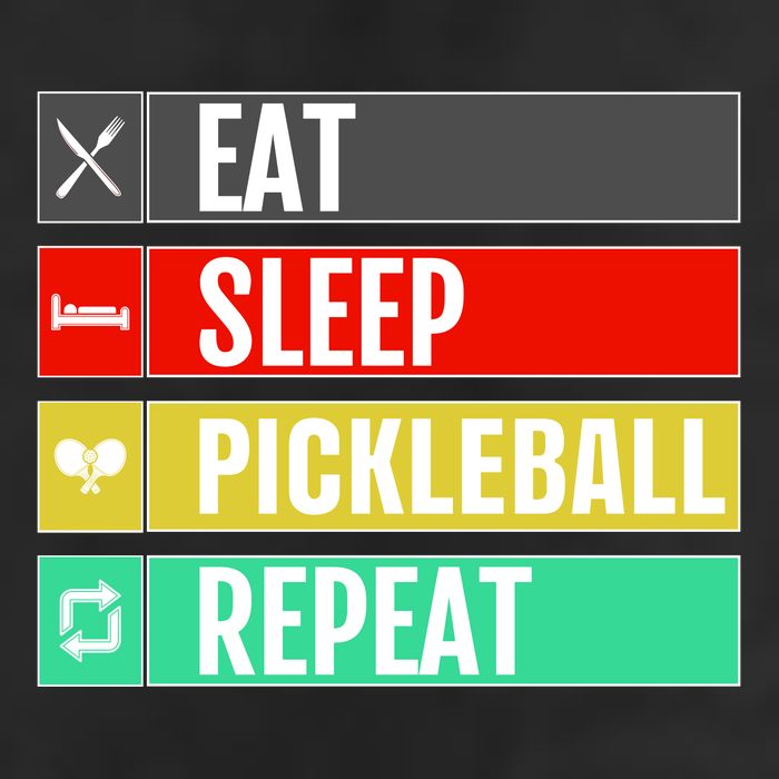 Eat Sleep Pickleball Repeat Funny Pickle Ball Adult Drive Performance Visor
