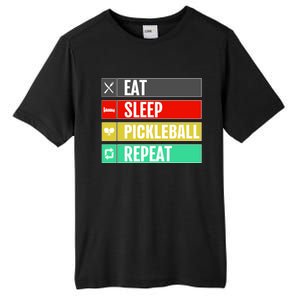 Eat Sleep Pickleball Repeat Funny Pickle Ball Tall Fusion ChromaSoft Performance T-Shirt